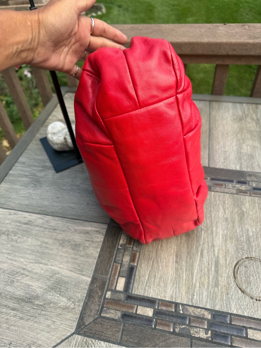EUC Coach Madison Abigail Shoulder Bag Red Pebbled Leather Vintage Y2K - Picture 8 of 15